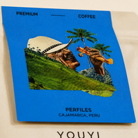 Sachet de café YOUYI avec fenêtre transparente, fermeture éclair refermable, pochette autoportante, impression personnalisée OEM, 100g 250g 500g 1lb