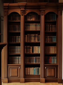 American Vintage Modern <strong>Solid</strong> <strong>Wood</strong> Floor-to-Ceiling Wall Mount <strong>Bookcase</strong> for Home Office &amp; Living Room - Product Image 4