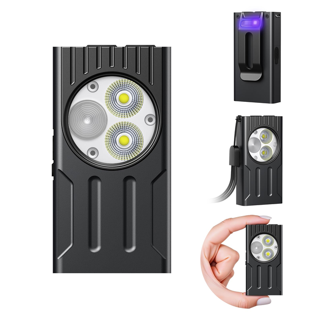 Rechargeable Mini Multifunctional Work Light Portable EDC Clip Light Magnet for Workshop Camping Hiking Torches Flashlights