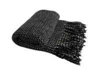 Couverture décorative tricotée texturée à franges et pompons pour lit, hôtel, villa, chambre, canapé, salon