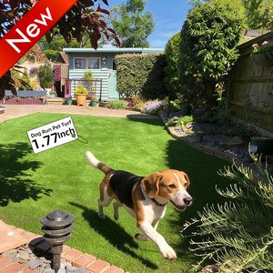 Gazon artificiel réaliste en plastique de 1,77 pouce pour jardin et aménagement paysager, haute densité 56 oz, forme en C, écologique et durable, pour chiens - Product Image 1