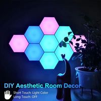 Lampe Quantique LED Hexagonale Connectée Wi-Fi pour Salle de Jeu