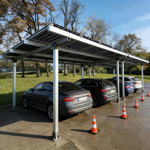 Stock UE Prix de gros Auvent solaire commercial en aluminium étanche pour panneaux photovoltaïques, pour stationnement de voitures - Product Image 1