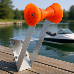 Support de montage pour remorque de bateau en TPU orange avec boulons en U de 2-3 pouces, postes de treuil galvanisés argentés pour jet ski et bateau de pêche - Product Image 2