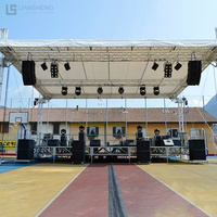 Escenario de concierto con espiga para techo plano, pantalla de armazón, gancho de iluminación, sistema de abrazadera de armazón, armazón de aluminio