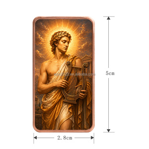 Barra de Cobre Fino 999 de 1oz con Impresión UV Personalizada OEM ODM, <span class=keywords><strong>Dios</strong></span> del Sol Griego Apolo, Barra Conmemorativa del Mito Griego Antiguo - Product Image 2