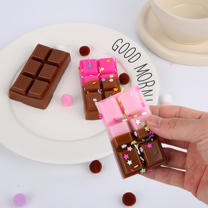 2025 Adorable Miniature Chocolate <b>Squishy</b> Toy - Slow Rebound Stress Relief Fidget with Realistic Design Squeeze for Kids - Product Image 2