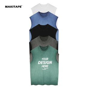 Camiseta sin Mangas Vintage para Hombre HG725, Estilo Hip Hop, Tejida, Lavada, Estilo Urbano, Chaleco Hipster - Product Image 1