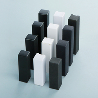 Boîte auto-élevante carrée en carton blanc et noir, recyclable, avec logo personnalisé pour cadeaux, cosmétiques, parfums, bouteilles d'huiles essentielles