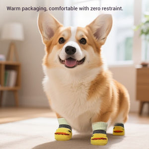 Chaussons antidérapants pour chien en forme de patte de canard de dessin animé, style tendance, imperméables, équipement pour animaux de compagnie, coton, tricot, animaux, chats - Product Image 2