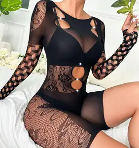 TZ174 new sexy one-piece mesh clothes hot drill sexy underwear lingerie women sexy