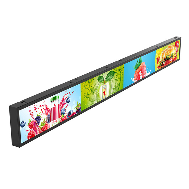 VETO Shelf Edge Display Lcd Android Advertising Screen Indoor Stretch bar LCD Display for Supermarket Retail Store