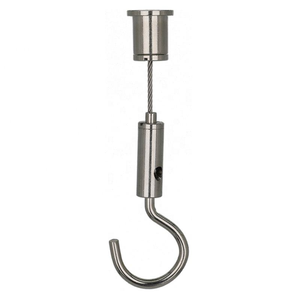 Système de suspension de câbles télescopiques extensibles sur mesure avec câble en acier rétractable et <span class=keywords><strong>crochet</strong></span> à ressort <span class=keywords><strong>pour</strong></span> éclairage industriel - Product Image 1