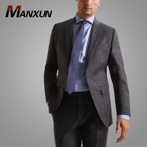 Di alta Qualità Elegante Equipaggiata Grigio Lavorato Formale Affari Abiti Da Uomo Vestiti 3 Pezzi Set degli uomini di Indossare in Ufficio - Product Image 1