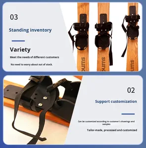 Tabla de Esquí Deportiva Infantil de Madera Maciza, Estilo Libre, Trineo de Moda Invernal, Juego de Tabla Doble, Modelo Ski-4 de 130 cm - Product Image 5
