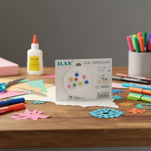 ILAN Occhi Adesivi Colorati 18mm Per Progetti Creativi 10pz Circa - Product Image 3