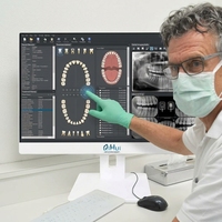 Écran tactile professionnel 27 pouces 4K 75Hz, compatible VESA, noir et blanc, pour clinique dentaire, affichage médical de diagnostic