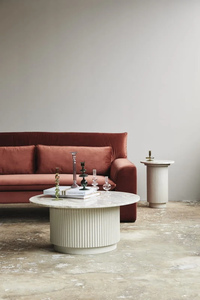 โต๊ะกาแฟท็อปหินอ่อน 140 ซม. พร้อมฐานไม้มะม่วง โต๊ะกลางไม้เนื้อแข็ง เฟอร์นิเจอร์ห้องนั่งเล่นทันสมัย ทนทาน มีสไตล์ - Product Image 5