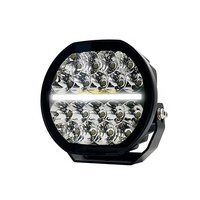 Nouveau phare de travail LED semi-rond en gros pour usine, ambre/blanc, 7 pouces, 12V 90W, feu de conduite DRL 4x4 4WD tout-terrain