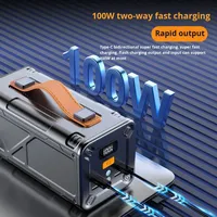 Banque d'alimentation 100W 50000mAh en gros, charge rapide pour mobile et ordinateur portable, prise en charge PD, affichage LED, charge d'urgence en extérieur