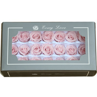 Roses éternelles écologiques en gros, diamètre 2-3 cm, 21 pièces/boîte, têtes de roses réelles préservées dans une boîte cadeau