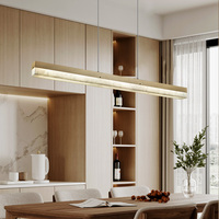 Lustre en marbre moderne minimaliste tout en cuivre Long pendentif suspendu pour salle à manger et salon Bar Pendentif décoratif en albâtre