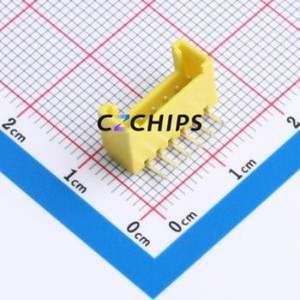 A200E1W1-2H6P12 Wire-to-Board Pin Header Bent Lead Through Hole,P=2mm Connector 1x6P 2mm Right Angle Insert HY - Product Image 1