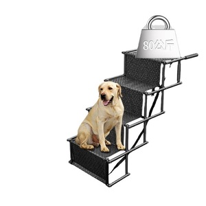 <span class=keywords><strong>Escalier</strong></span> pliable pour animaux de compagnie en <span class=keywords><strong>acier</strong></span> de haute qualité, léger et portable, pour chiens et chiots, <span class=keywords><strong>rampe</strong></span> pour voitures et camions - Product Image 2