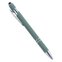 Stylo bille publicitaire tactile en métal à faible coût, 1,0 mm, vente en gros, neutre, personnalisable pour événements d'entreprise