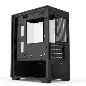 黒<span class=keywords><strong>M</strong></span>-ATXゲーミングケースフロント/サイドテンパードガラス240mm液体冷却対応280mm VGA 165mm CPU高さ4 PCIスロットデュアルHDDベイ - Product Image 5