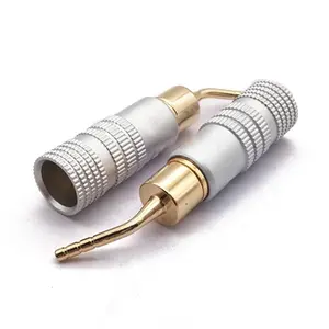 Best-selling gold plated 2mm Banana plug solderless speaker plug for Audio & Video