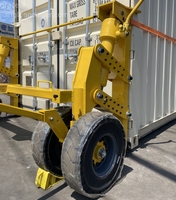 Roulettes robustes 30T Roue en caoutchouc à roulettes Système de levage mécanique ou hydraulique avec pneus tout-terrain pour déplaceur de conteneurs