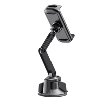 Nouveau support de téléphone portable pour tableau de bord de voiture, clip de fixation, support adhésif en ABS, tablette flexible, étanche, rétractable