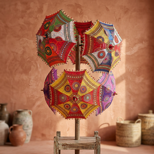 Embroidered Luxury Umbrella 20pcs Lot Colorful Patchwork Manual Control Best Selling Wedding Gift <b>Parasol</b> Sun Shade Canopy Prop - Product Image 3