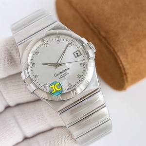 Reloj de Lujo de Alta Gama con Movimiento Mecánico Automático, Espejo de Zafiro Curvo, Correa Integrada de Acero Inoxidable para Omegaes - Product Image 4