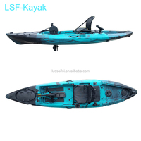 Классический однопедальный каяк LSF, 12 футов, водные поделки из материала HDPE