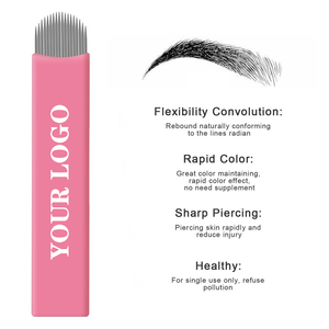 Cartucho de aguja de tatuaje desechable de un solo uso de acero inoxidable 18U para <span class=keywords><strong>Microblading</strong></span> de cejas y maquillaje permanente de labios - Product Image 3