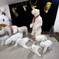 M672 Realistisches Animatronisches Tiermodell Weihnachtsdekoration für Zuhause Großer Weißer Eisbär Weihnachtsdekoration
