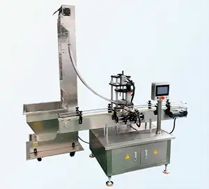 Adjustable torque screw capping machine good quality cap feeding automatically inline plastic bottle cap feeder and capper price
