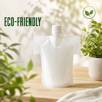 Pochettes souples en plastique à bec verseur personnalisées, imprimées, de qualité alimentaire, avec bouchon, recyclables pour jus, gelées et boissons 25g 30g 35g