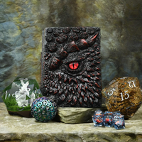 Carnet de notes A5 en résine 3D gravée Lava Magic Dragon, format voyage, 7 couleurs, idéal pour les joueurs de jeux de table