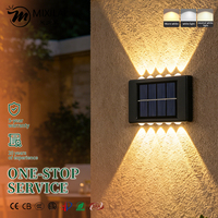 Éclairage solaire mural extérieur personnalisé avec logo, conforme aux normes de qualité, prêt à être expédié, éclairage de sécurité pour façade, lumières solaires à haute luminosité, couleur cohérente