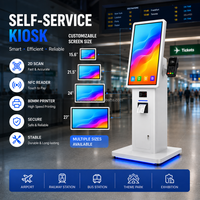 WUXIN - Quiosco de Autoservicio con Pantalla Táctil de 21.5 y 27 Pulgadas, Impresora de Tickets de Pago, Máquina de Pedidos para Restaurantes