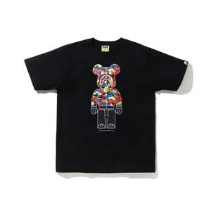 Nouveau t-shirt camouflage imprimé en pur coton tendance pour hommes et femmes, coupe ample à manches courtes et col rond APE. - Product Image 1