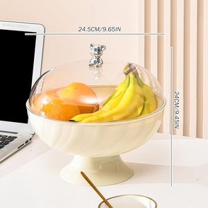 PP Modern Three-Layer Food Snack <b>Box</b> with Lid for Living Room <b>Storage</b> Wedding Fruit Bowl - Product Image 2