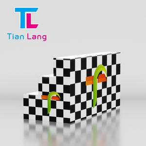 Venta al por mayor de 6 pies de diseño personalizado LED retroiluminado de aluminio SEG Step Table Fashion Trade Fair Display Stand Publicidad Exhibición Contadores - Product Image 1