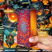 Cartes de tarot et d'oracle de luxe haut de gamme personnalisées en papier brillant écologique, avec guide de lecture, boîte magnétique, cartes de jeu de société pour la famille