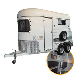 Custom Two Straight Load Deluxe Float <b>Trailer</b> Floats with Cupboard European Standard Horse Carriage Carts - Product Image 3
