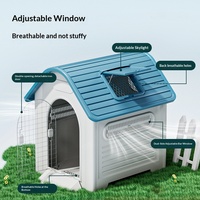 Nichoir pour chien en plastique pour l'extérieur, résistant aux intempéries, imperméable, détachable, ventilé, pour chiens de petite, moyenne et grande taille, pour la cour