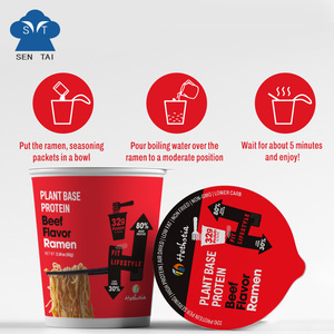 Cao-protein thịt bò hương vị cup Ramen low-carb ngay lập tức không chiên thực vật dựa trên chay Halal chứng nhận Hộp bao bì - Product Image 4